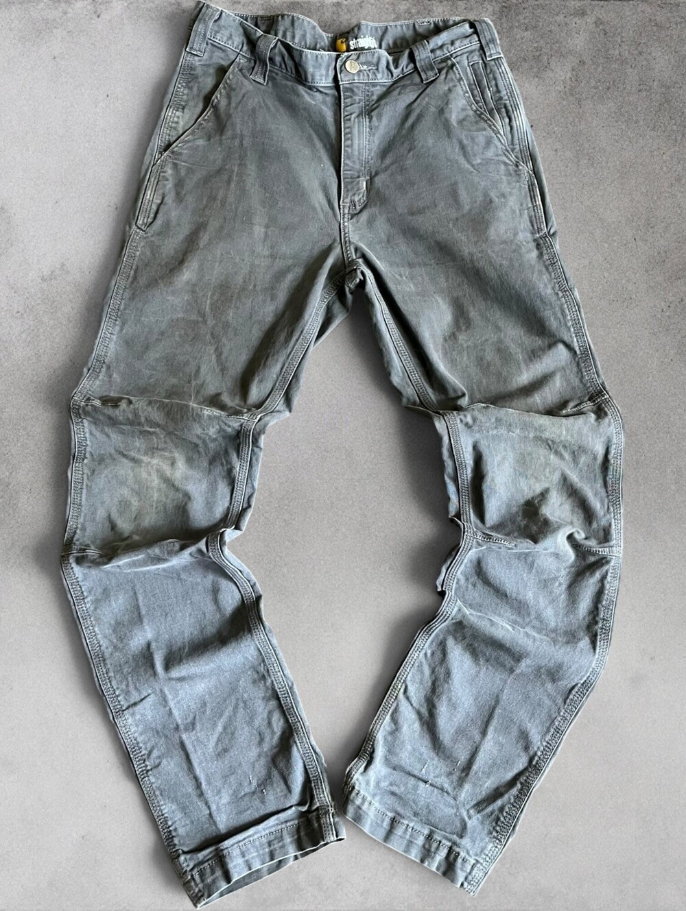 Gray Carhartt Carpenter Pants Straight Fit Size 32 x 34 (actual 32x30) Workwear